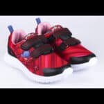 Παιδικά αθλητικά παπούτσια Ladybug κόκκινα με διπλό velcro και λευκή σόλα – Miraculous design για κορίτσια