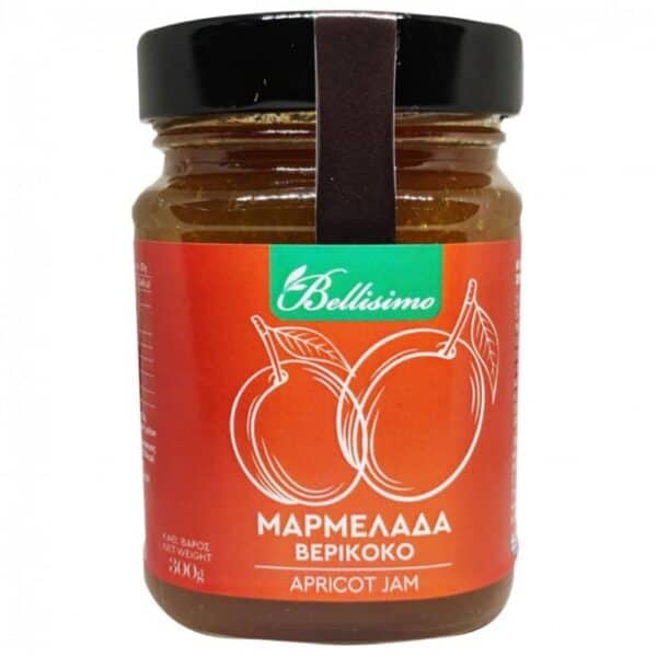 Χειροποίητη μαρμελάδα βερίκοκο 300γρ από μικρούς παραγωγούς Λέσβου – ελληνικό προϊόν με ζάχαρη