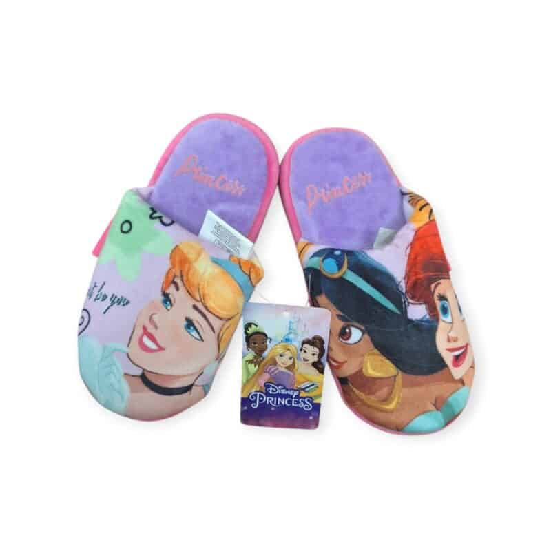 Παιδικές παντόφλες Disney Princess με Σταχτοπούτα, Άριελ & Γιασμίν – πολύχρωμες και ζεστές για το σπίτι