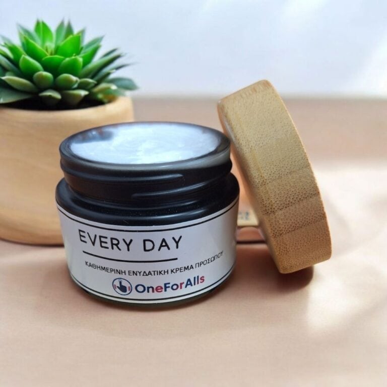 Κρέμα προσώπου Every Day με aloe, βιταμίνη Ε και βούτυρο κακάο σε γυάλινο βαζάκι 50ml