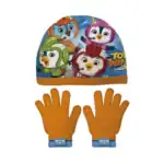 Παιδικό σετ Top Wing με σκούφο και γάντια σε πορτοκαλί & μπλε χρώματα – ιδανικό για τον χειμώνα.