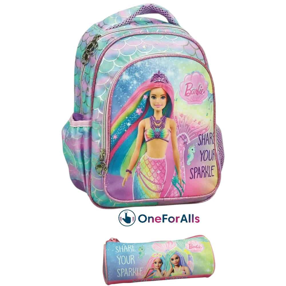 Barbie_fantasy_tsanta_platis_nipiagogiou_main Νηπιαγωγείου Σετ Barbie Γοργόνα – Τσάντα & Κασετίνα - Image 1