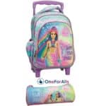 Νηπιαγωγείου Σετ Barbie Γοργόνα – τρόλεϊ  Τσάντα & Κασετίνα