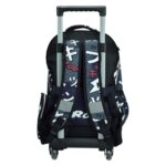 Σχολική τσάντα τρολεϊ Cars με κόμικ σχέδιο, 2 θήκες A4, ροδάκια & δωρεάν σετ γραφής 5 τεμαχίων.