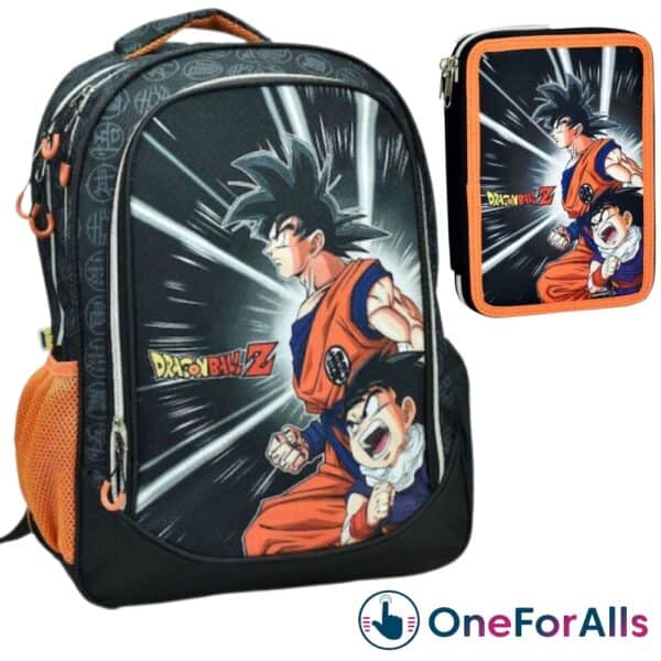 Dragon Ball Super σχολικό σετ με τσάντα και πλήρες κασετίνα για αγόρια