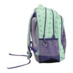 Σχολική τσάντα Frozen πράσινη με Έλσα & Άννα, δύο θήκες A4 και νιφάδες χιονιού