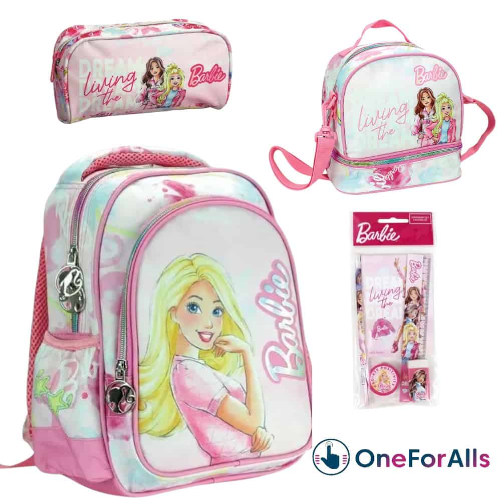 barbie_tsanta_platis Barbie Σετ Νηπιαγωγείου – Τσάντα πλάτης, Lunch, Κασετίνα, Σετ Γραφής - Image 1