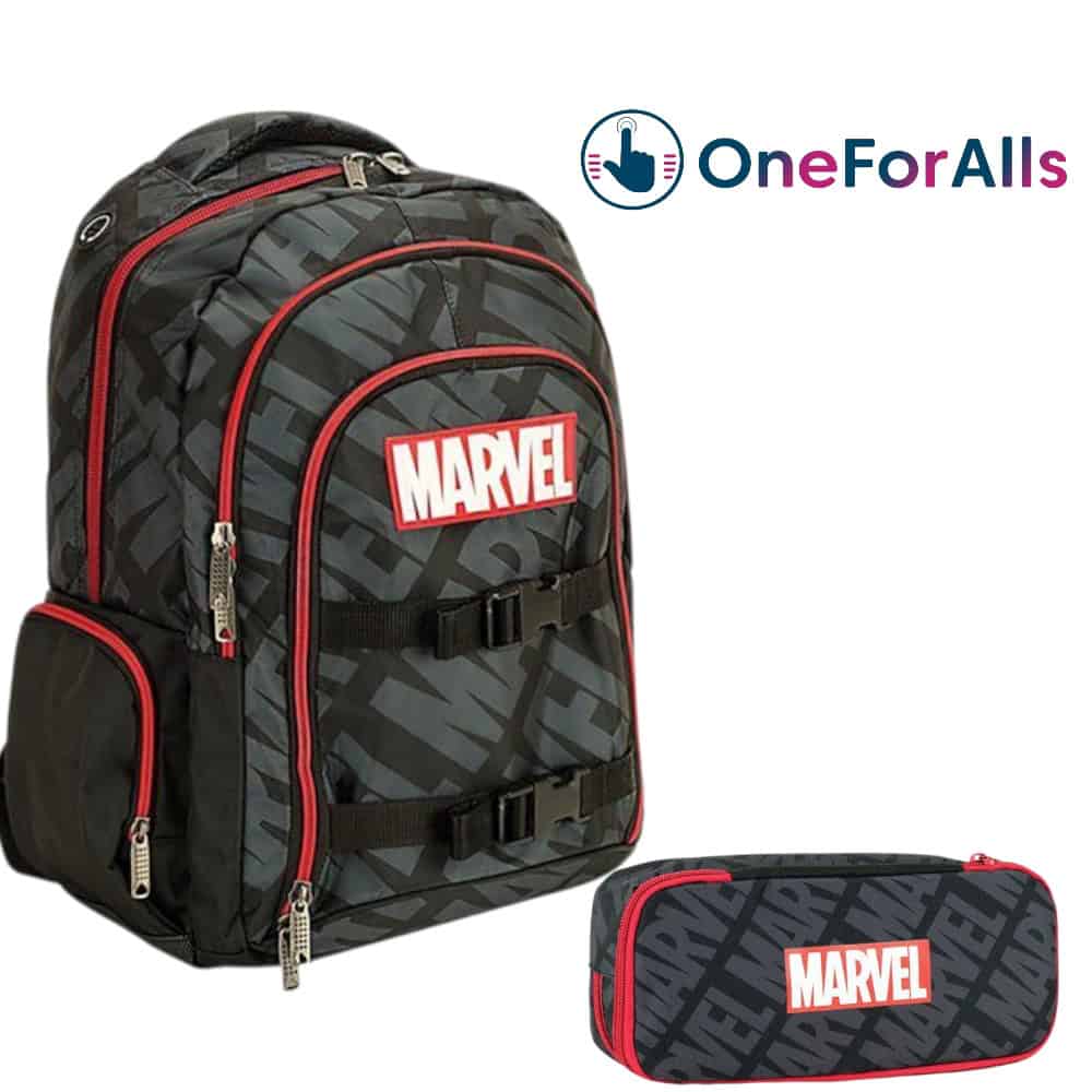 sakidio-platis-dimotikou-marvel Σακίδιο Πλάτης δημοτικού Marvel μαζί με κασετίνα