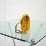 Χειροποίητη Πλεκτή Κίτρινη Τσάντα  - Image 2