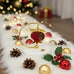 Χειροποίητο επιτραπέζιο γούρι 2026 με ρόδι σε κόκκινο