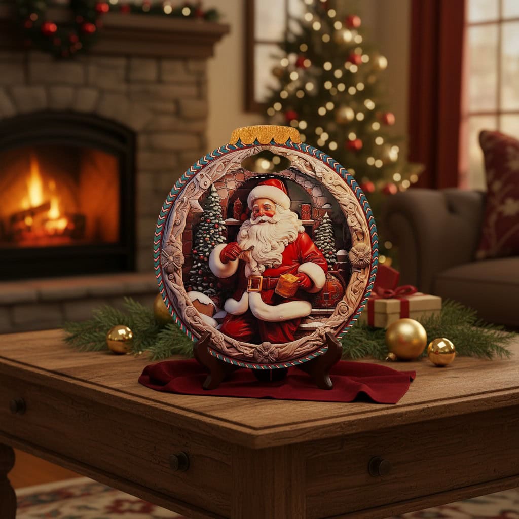 1764864144992 Χριστουγεννιάτικο Κεραμικό Κάδρο Άγιος Βασίλης 2026 - Image 1