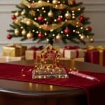 Επιτραπέζιο Γούρι 2026 σε Γυάλινη Βάση & Χρυσό Μεταλλικό Στοιχείο