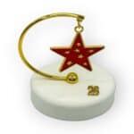 Χειροποίητο επιτραπέζιο γούρι 2026 με αστέρι σε κόκκινο - Image 2