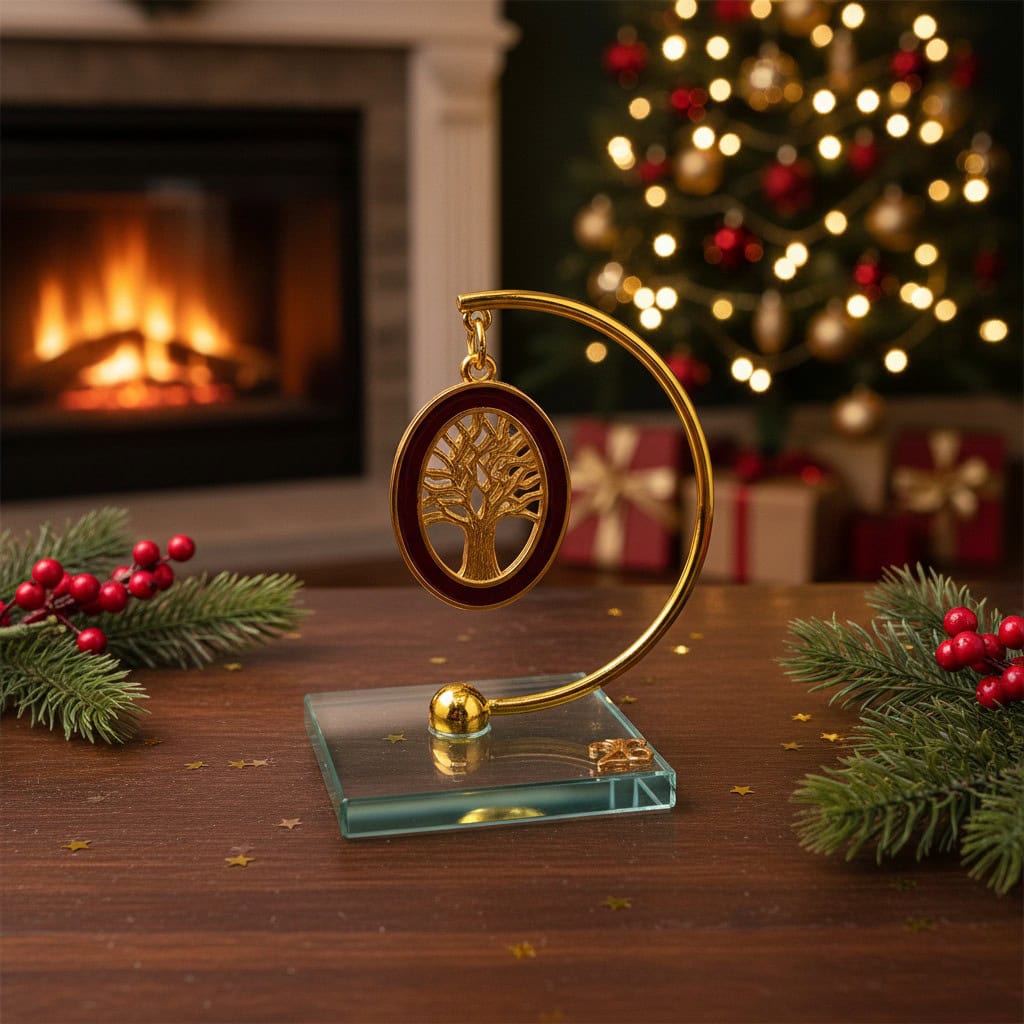 dentrozois_gouri2026 επιτραπέζιο γούρι δέντρο ζωής 2026 με γυάλινη βάση