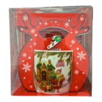χριστουγεννιάτικη κούπα Merry Christmas σε κόκκινη συσκευασία τάρανδος