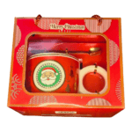 Κόκκινη Χριστουγεννιάτικη Κούπα Άγιος Βασίλης με κουτάλι - Image 2