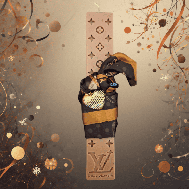 premium πασχαλινή λαμπάδα wax melt άρωμα τσουρέκι με μαντήλι και καρδιά