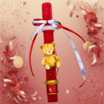 Χειροποίητη Αρωματική Πασχαλινή Λαμπάδα με Αρκουδάκι