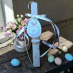 Χειροποίητη Πασχαλινή Λαμπάδα «Το Πρώτο μου Πάσχα» – Αρωματική