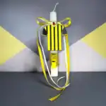 πασχαλινή λαμπάδα ΑΕΚ με κιτρινόμαυρη φανέλα χειροποίητη oneforalls