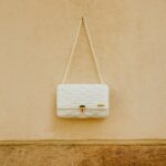 Χειροποίητη λευκή πλεκτή τσάντα