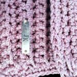 Χειροποίητη Πλεκτή Τσάντα Dusty Pink - Image 4