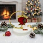 Επιτραπέζιο γούρι 2026 με μεταλλικό ρόδι