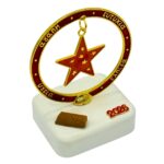 επιτραπέζιο γούρι αστέρι 2026 με ευχές σε κεραμική βάση