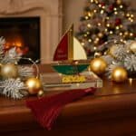 Επιτραπέζιο Γούρι Καράβι 2026 σε Γυάλινη Βάση