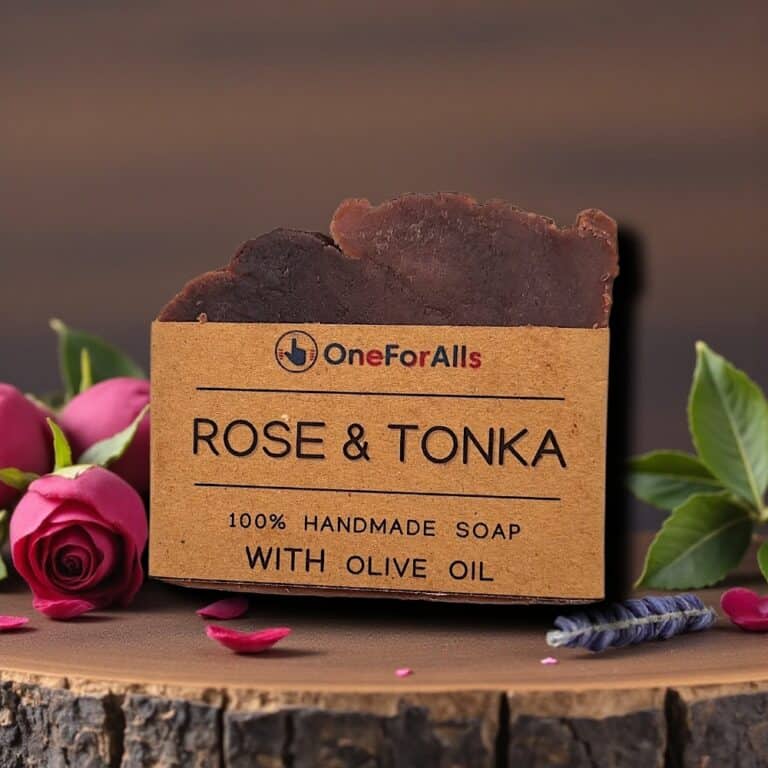 Χειροποίητο σαπούνι ROSE & TONKA με ελαιόλαδο και βουβαλίσιο γάλα για πρόσωπο και σώμα – oneforalls.gr